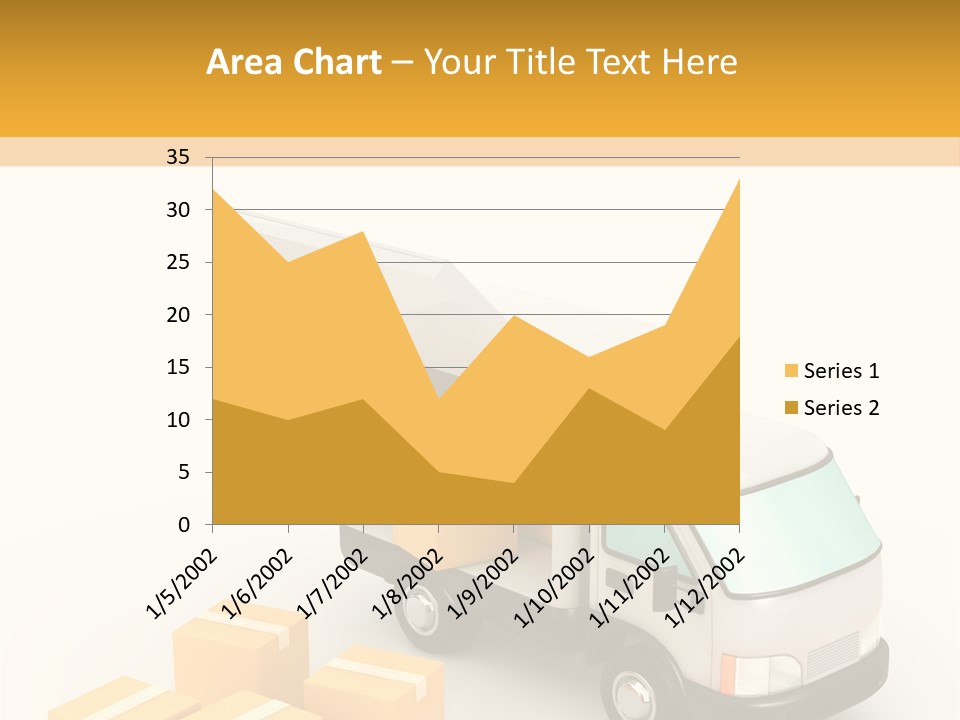 A Truck And Cardboard Box PowerPoint Template