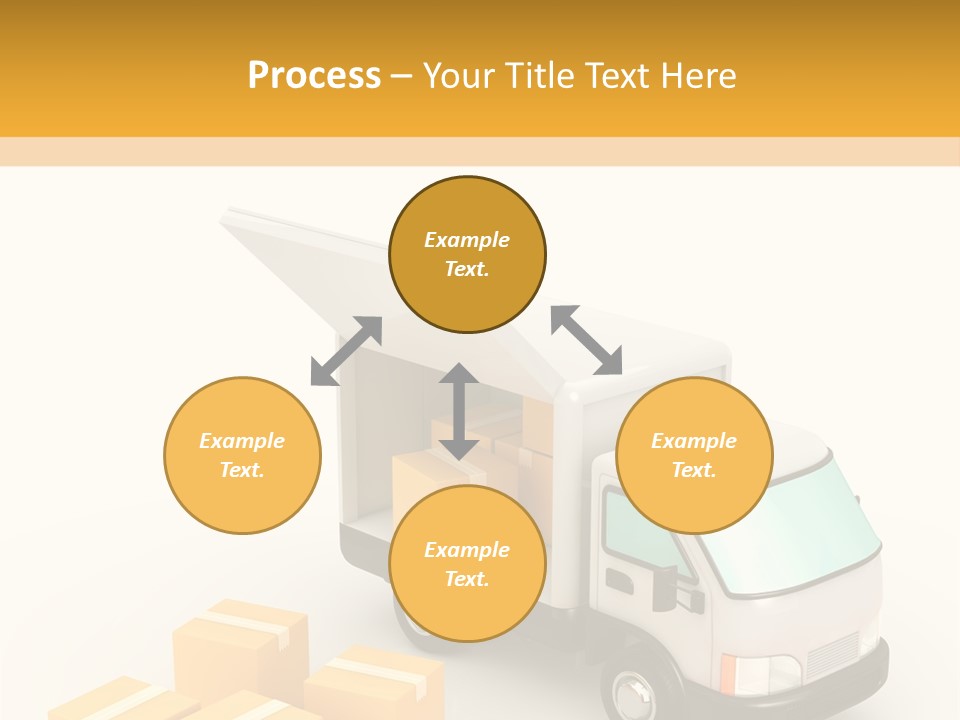 A Truck And Cardboard Box PowerPoint Template