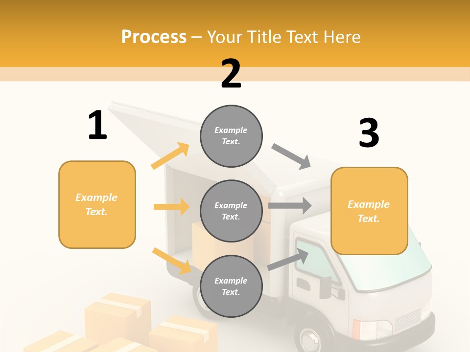 A Truck And Cardboard Box PowerPoint Template