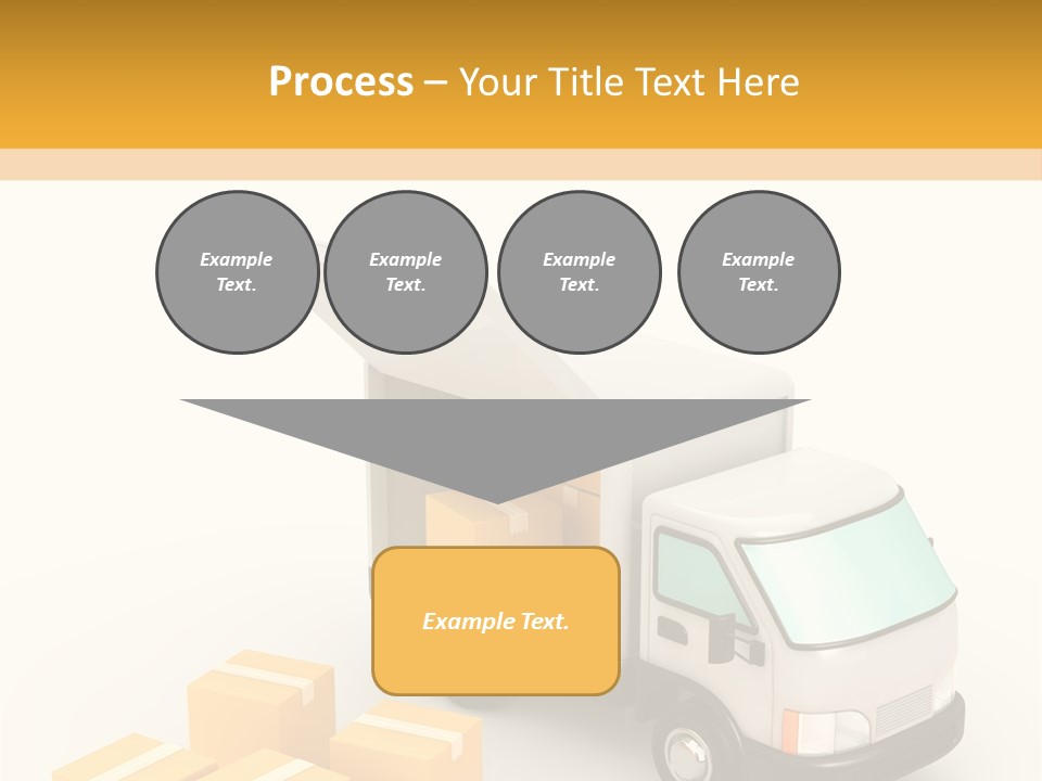 A Truck And Cardboard Box PowerPoint Template