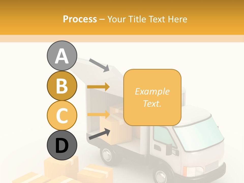 A Truck And Cardboard Box PowerPoint Template