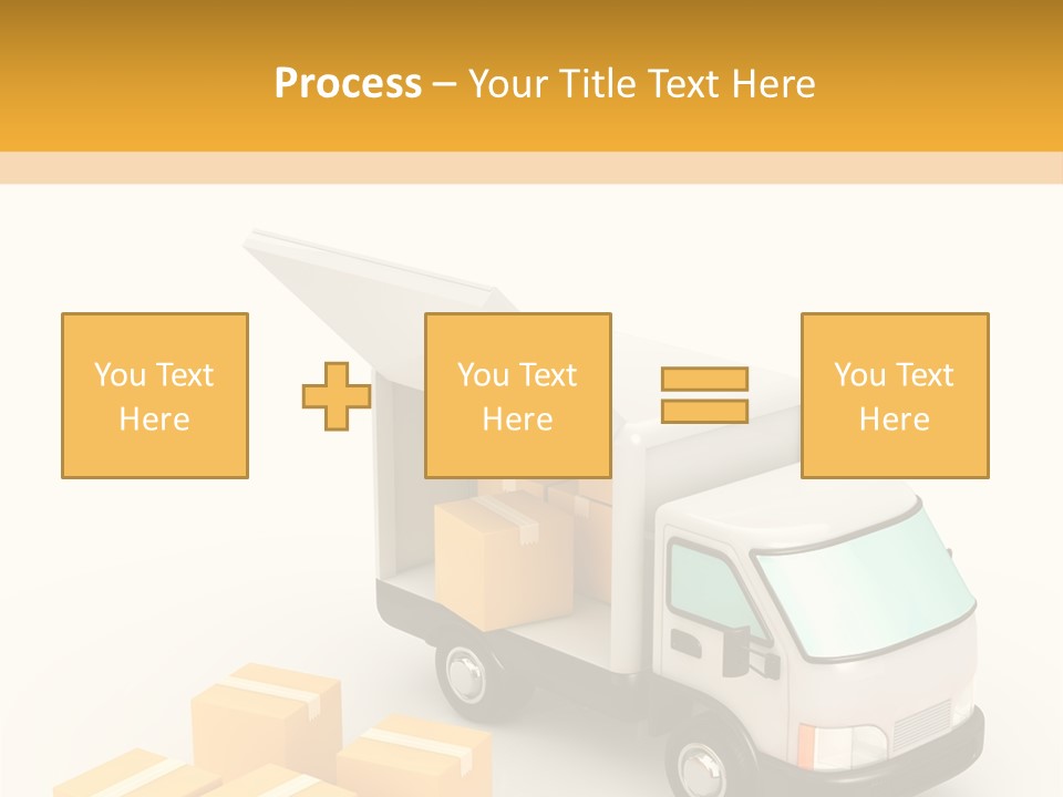 A Truck And Cardboard Box PowerPoint Template