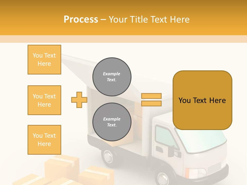 A Truck And Cardboard Box PowerPoint Template
