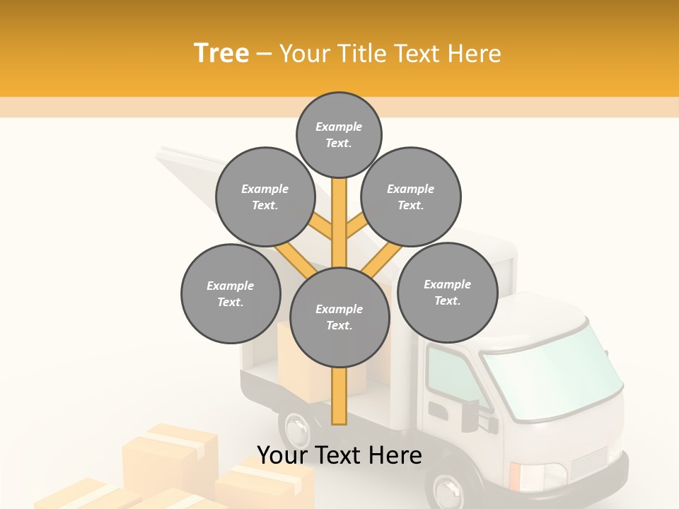 A Truck And Cardboard Box PowerPoint Template