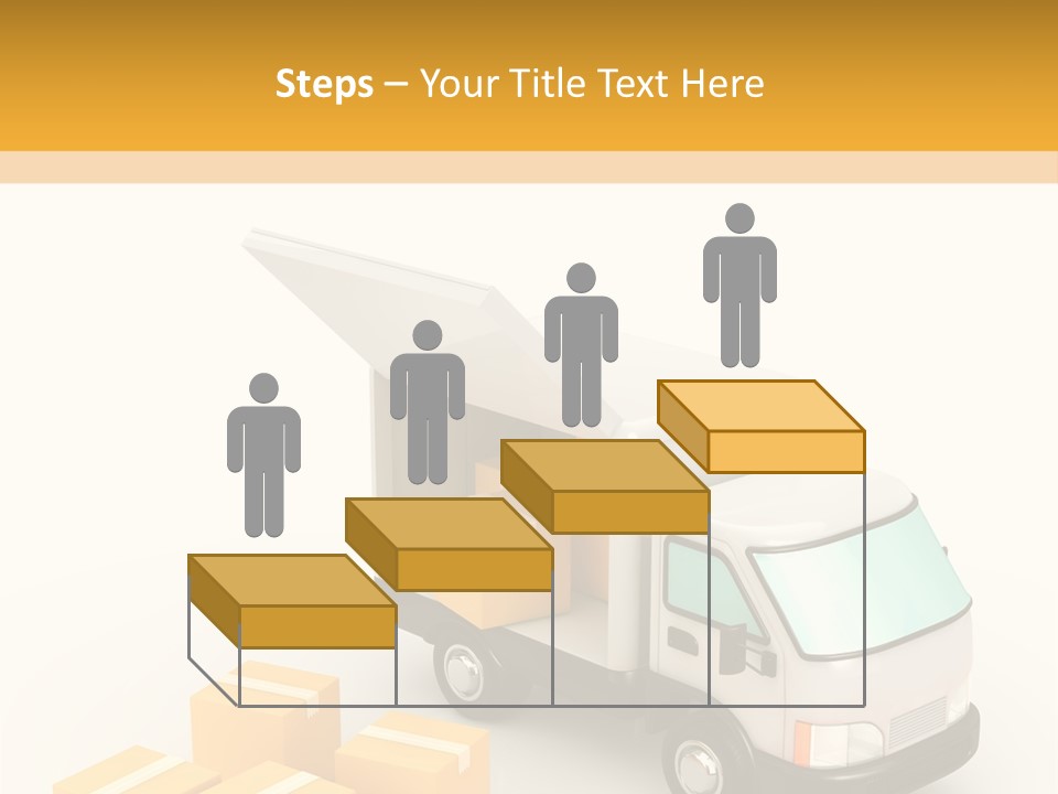 A Truck And Cardboard Box PowerPoint Template