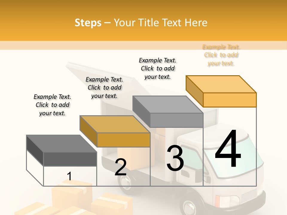 A Truck And Cardboard Box PowerPoint Template