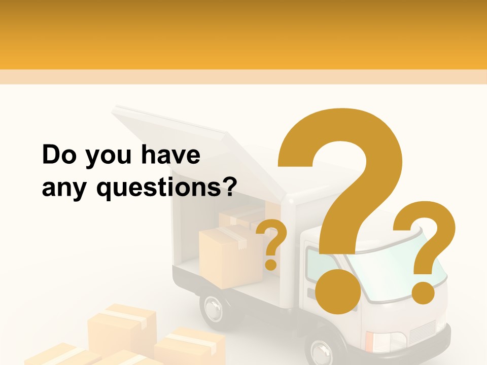 A Truck And Cardboard Box PowerPoint Template