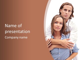 Caucasian Relationship Fun PowerPoint Template