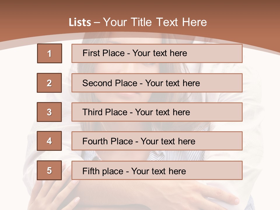Caucasian Relationship Fun PowerPoint Template