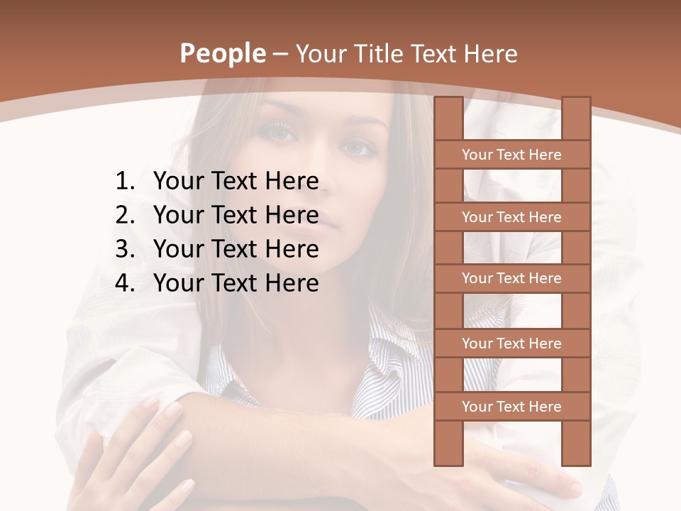 Caucasian Relationship Fun PowerPoint Template