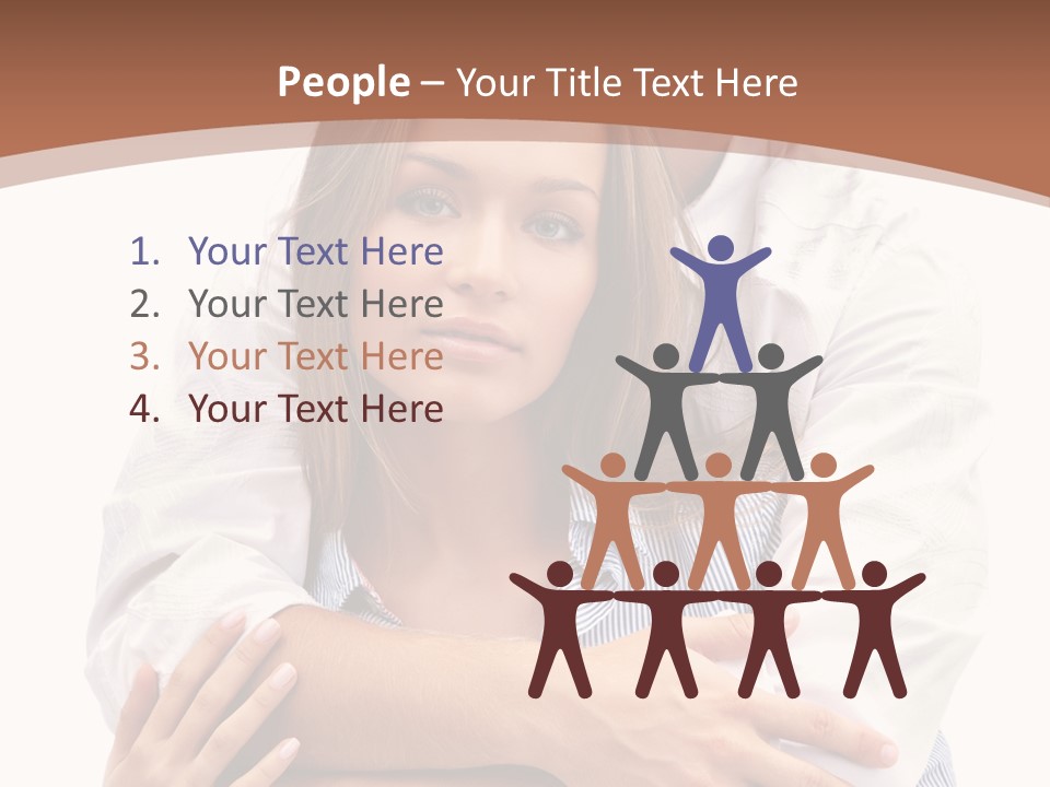 Caucasian Relationship Fun PowerPoint Template