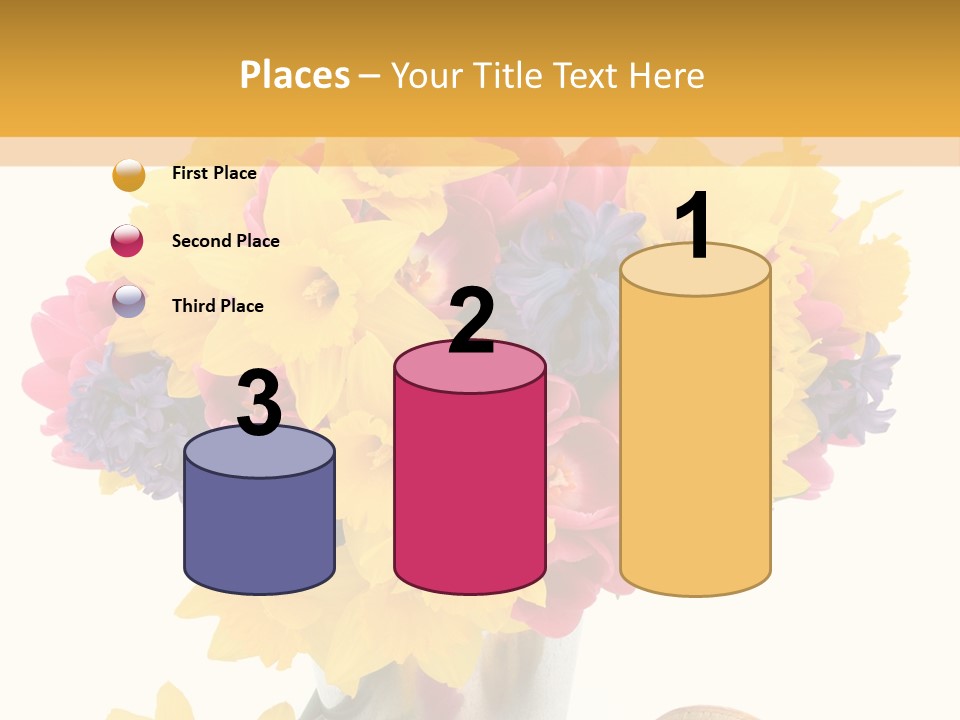 Blue Spring Flower PowerPoint Template