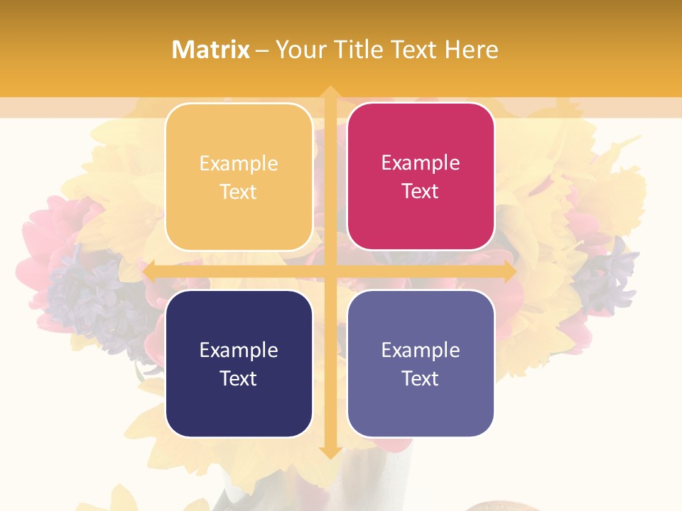 Blue Spring Flower PowerPoint Template