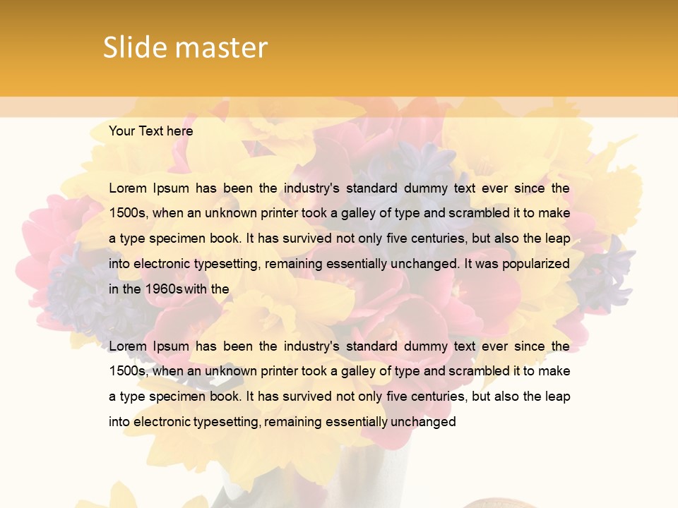 Blue Spring Flower PowerPoint Template