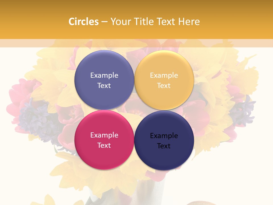 Blue Spring Flower PowerPoint Template