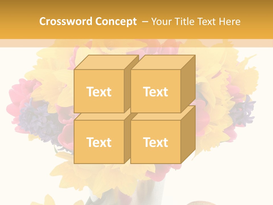 Blue Spring Flower PowerPoint Template