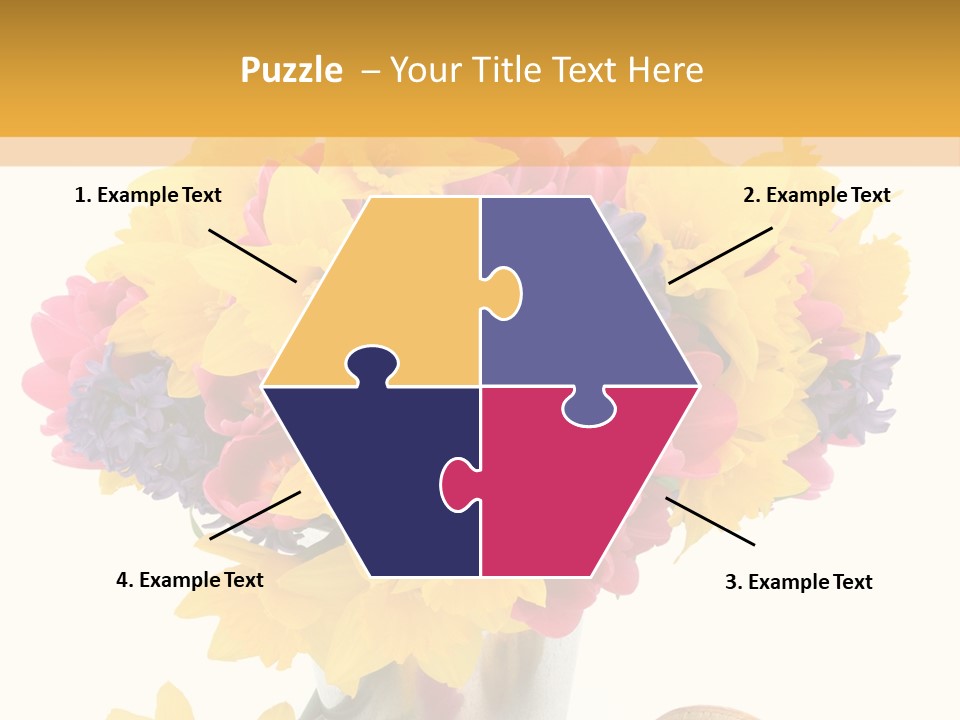 Blue Spring Flower PowerPoint Template