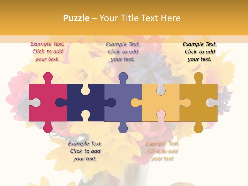 Blue Spring Flower PowerPoint Template