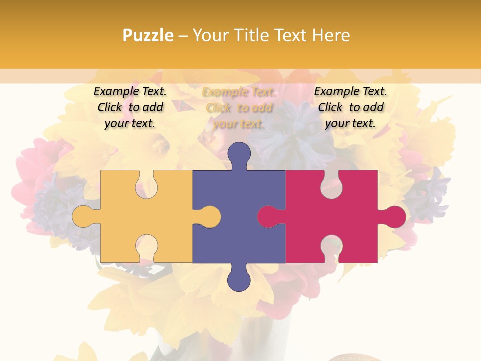 Blue Spring Flower PowerPoint Template