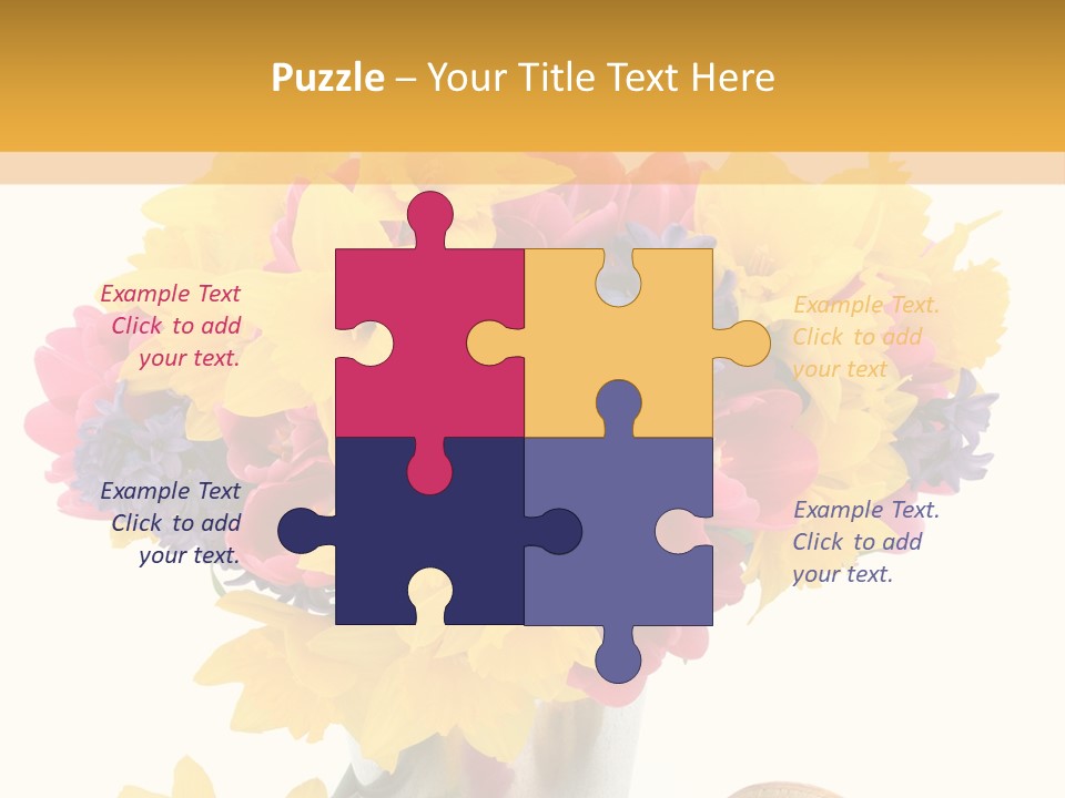 Blue Spring Flower PowerPoint Template