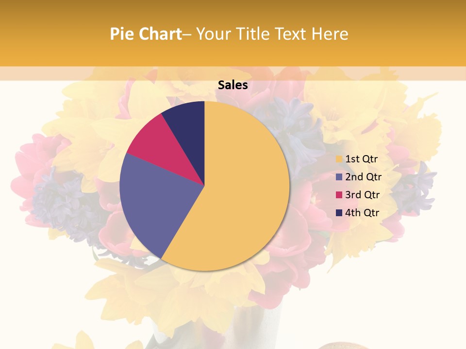 Blue Spring Flower PowerPoint Template