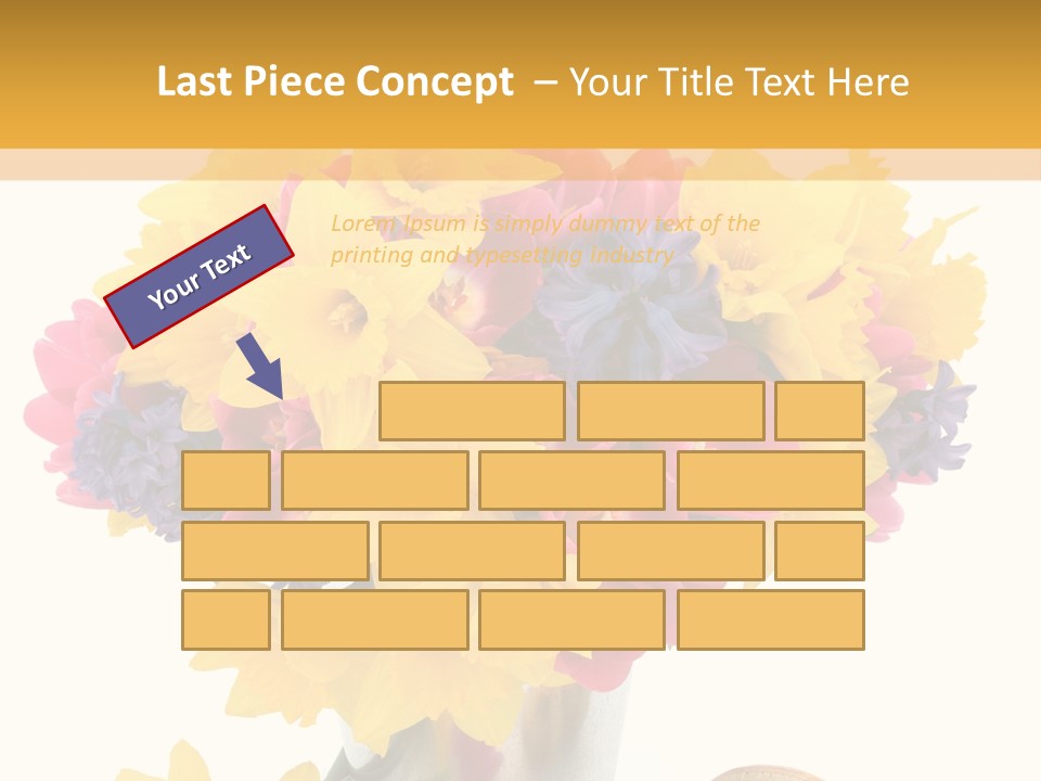 Blue Spring Flower PowerPoint Template