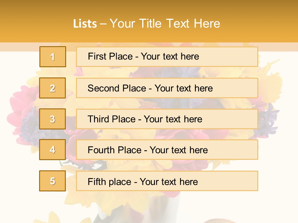Blue Spring Flower PowerPoint Template