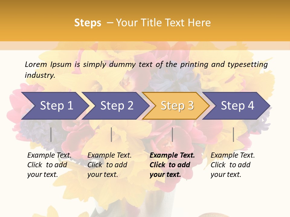 Blue Spring Flower PowerPoint Template