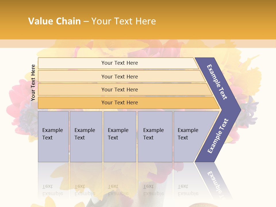 Blue Spring Flower PowerPoint Template