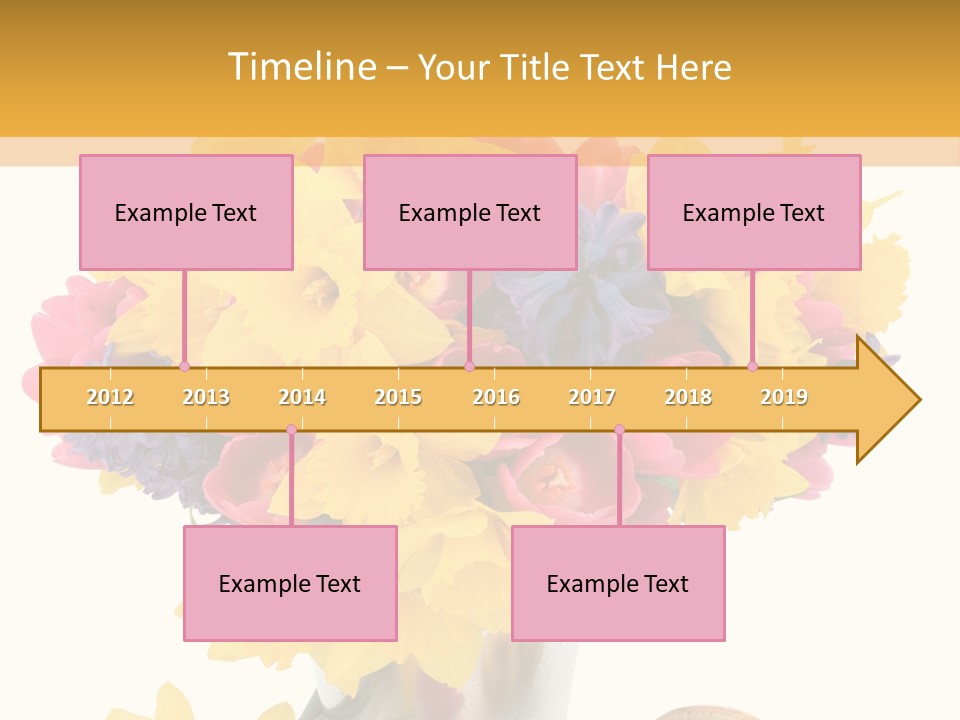 Blue Spring Flower PowerPoint Template