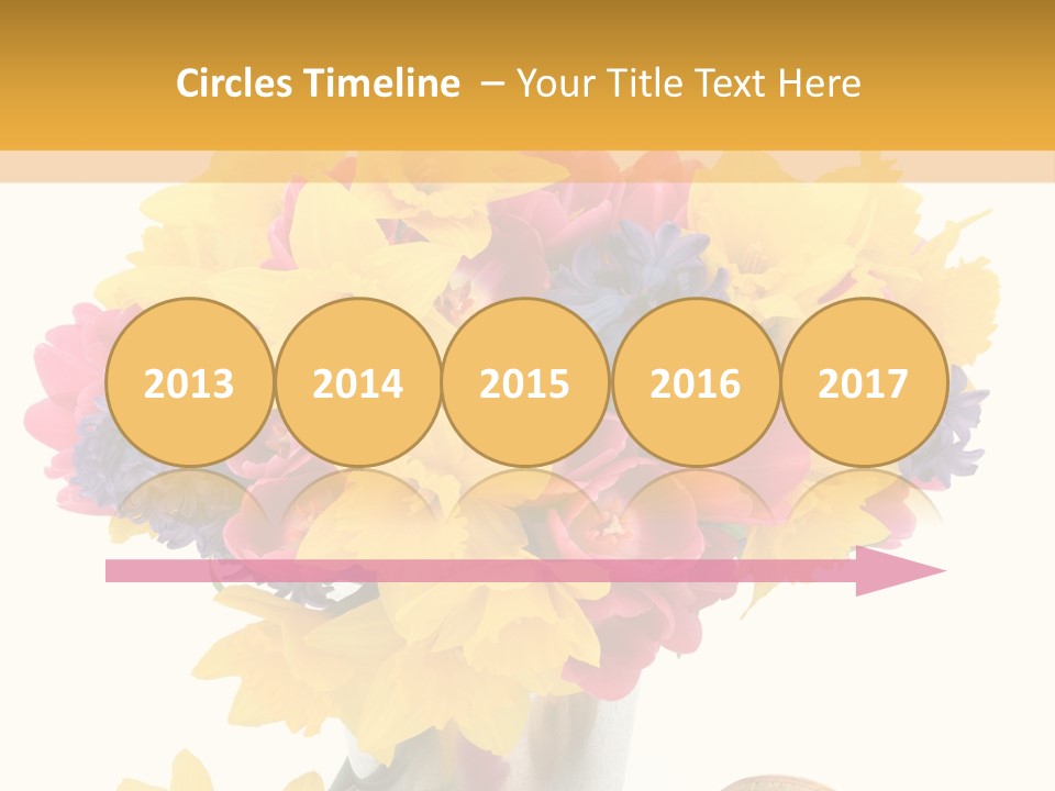 Blue Spring Flower PowerPoint Template