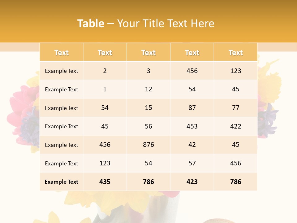 Blue Spring Flower PowerPoint Template