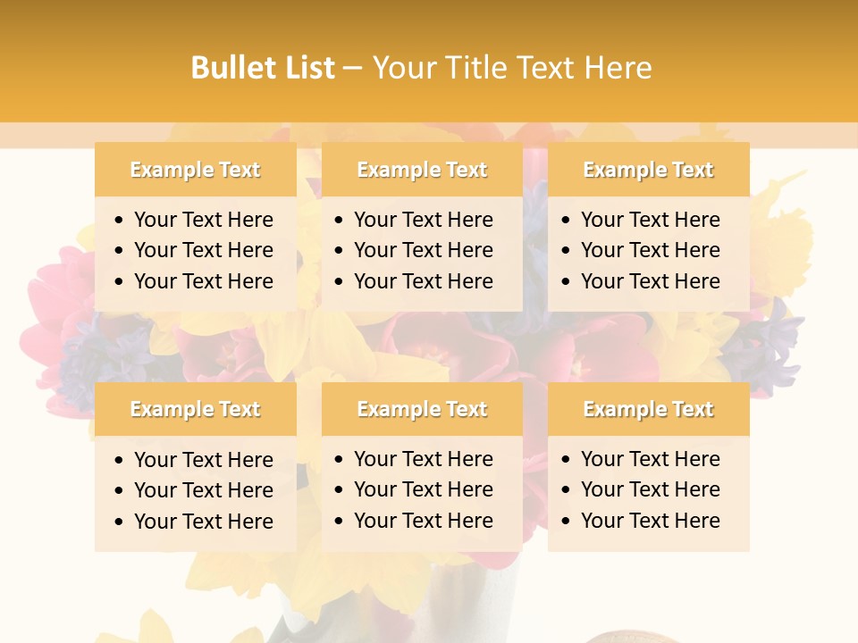 Blue Spring Flower PowerPoint Template