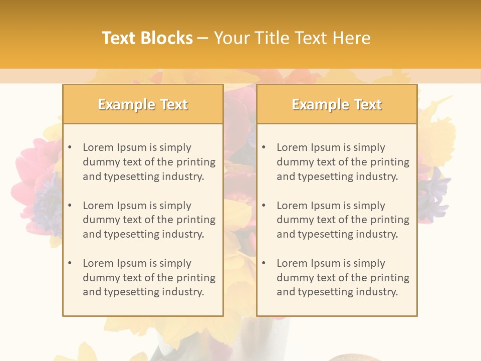 Blue Spring Flower PowerPoint Template