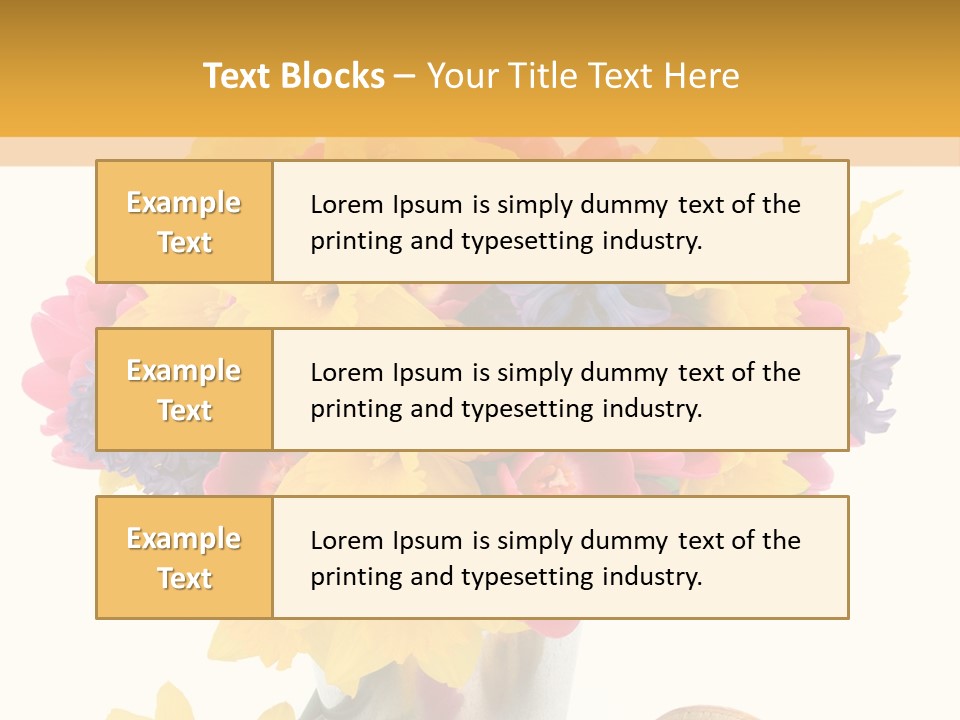 Blue Spring Flower PowerPoint Template