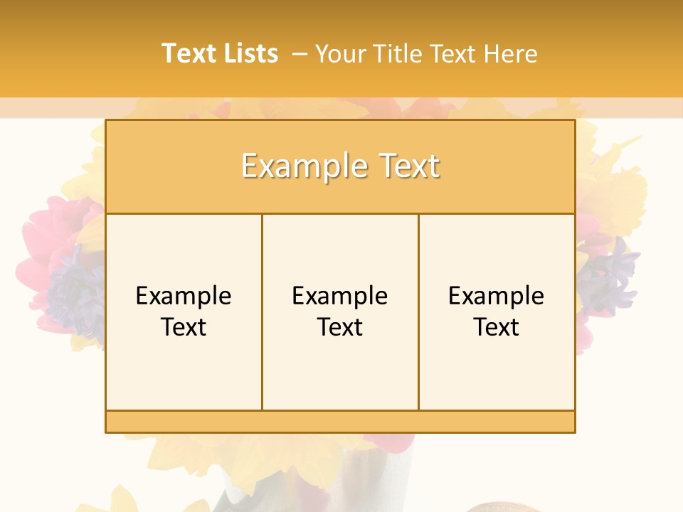 Blue Spring Flower PowerPoint Template