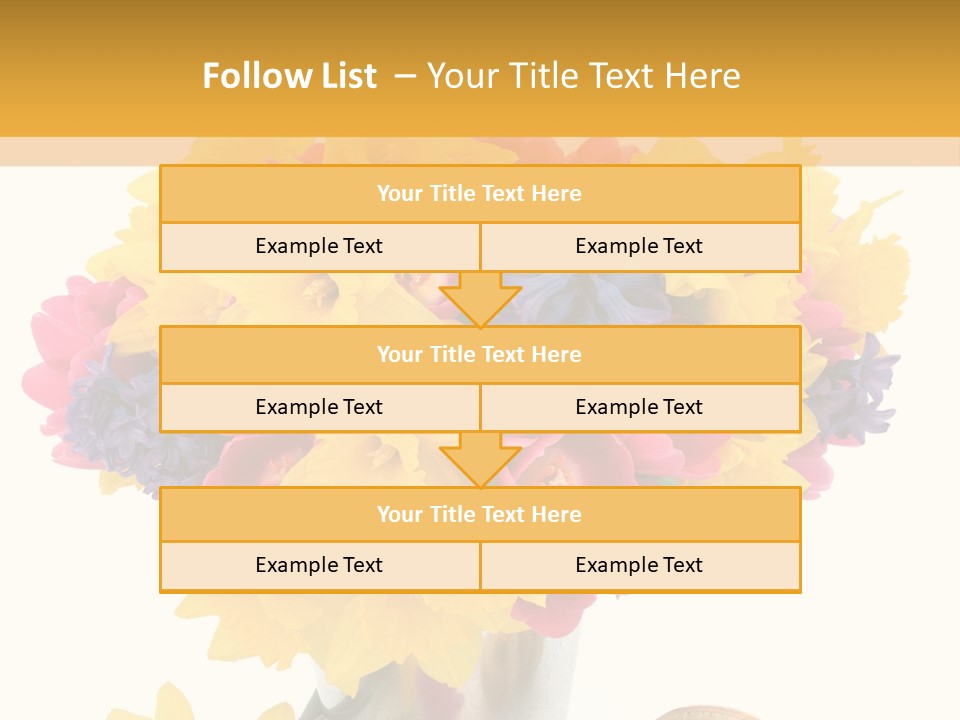 Blue Spring Flower PowerPoint Template