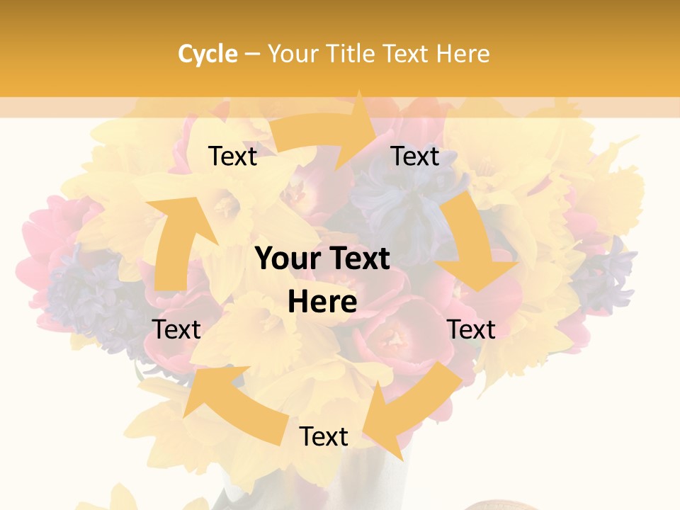 Blue Spring Flower PowerPoint Template