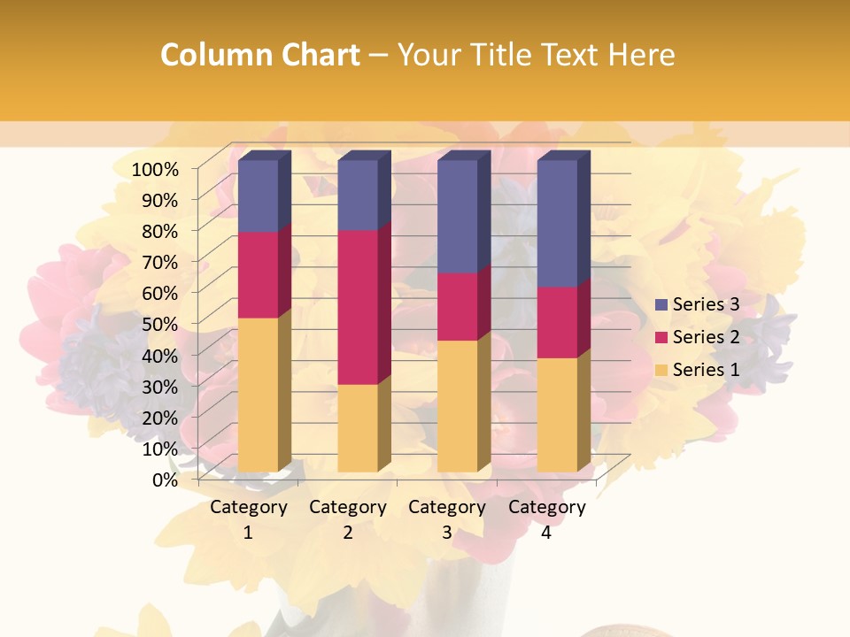 Blue Spring Flower PowerPoint Template