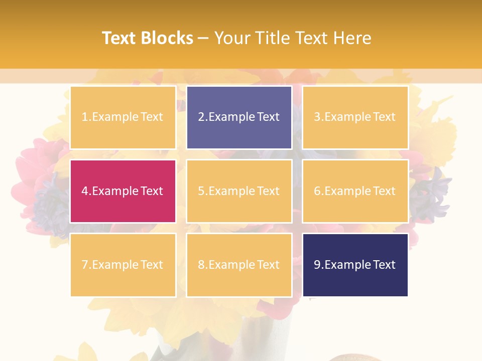 Blue Spring Flower PowerPoint Template