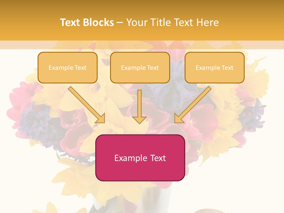 Blue Spring Flower PowerPoint Template