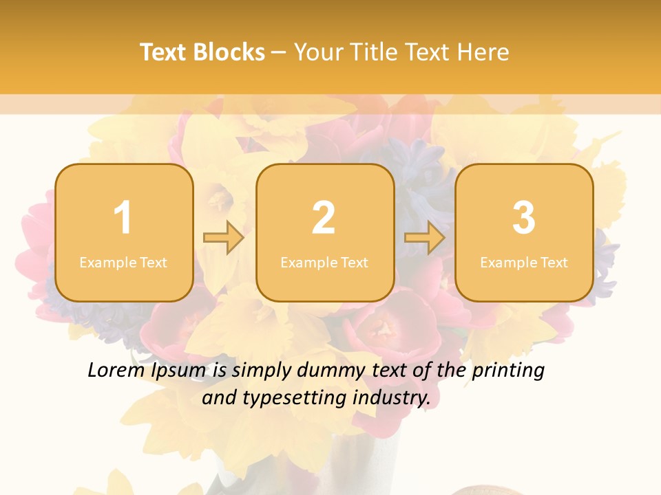 Blue Spring Flower PowerPoint Template