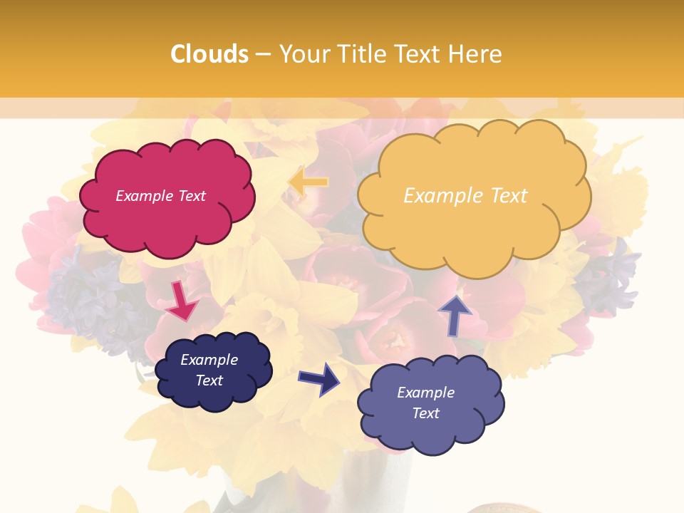 Blue Spring Flower PowerPoint Template