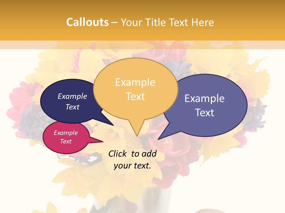 Blue Spring Flower PowerPoint Template