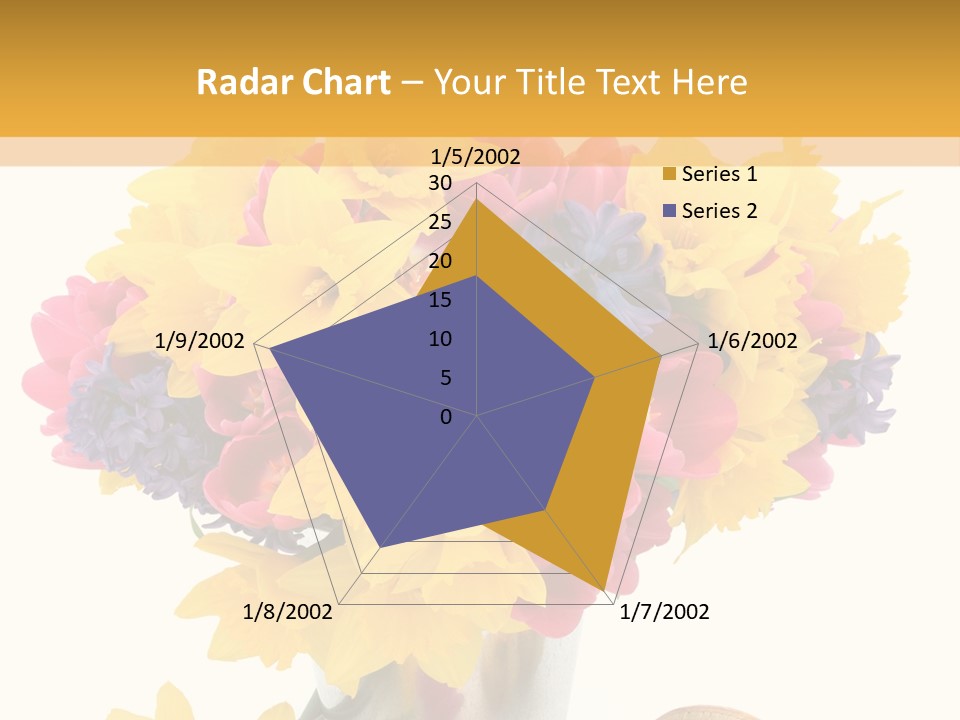 Blue Spring Flower PowerPoint Template