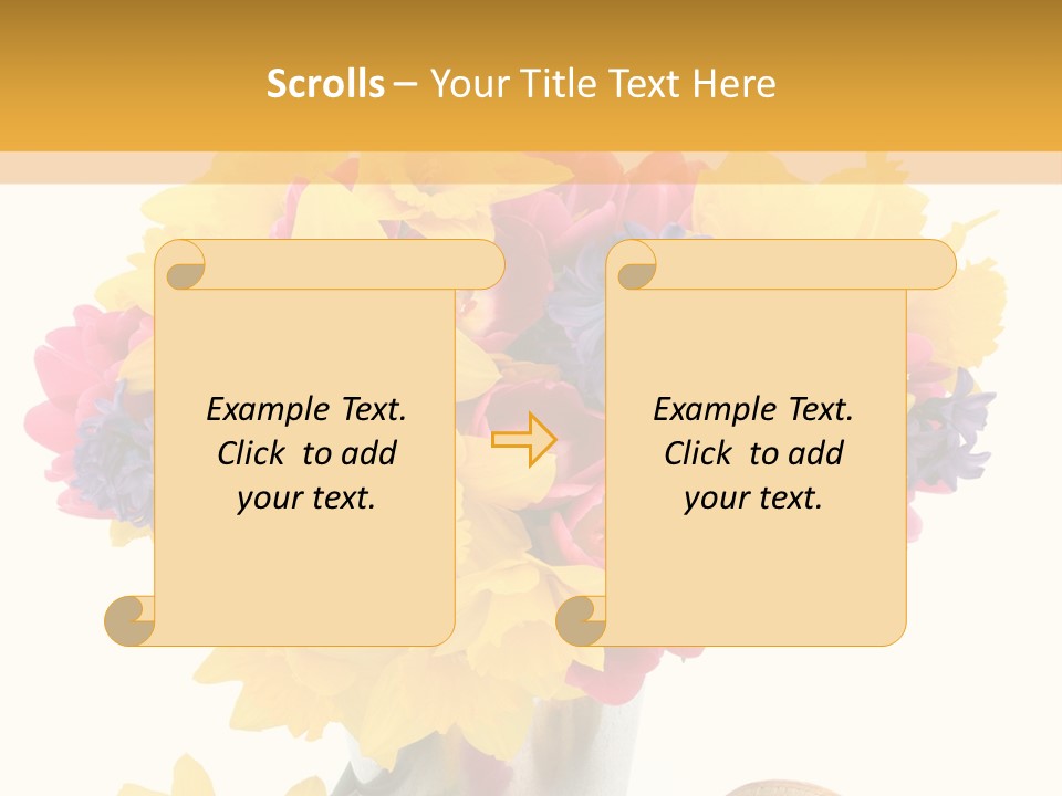 Blue Spring Flower PowerPoint Template