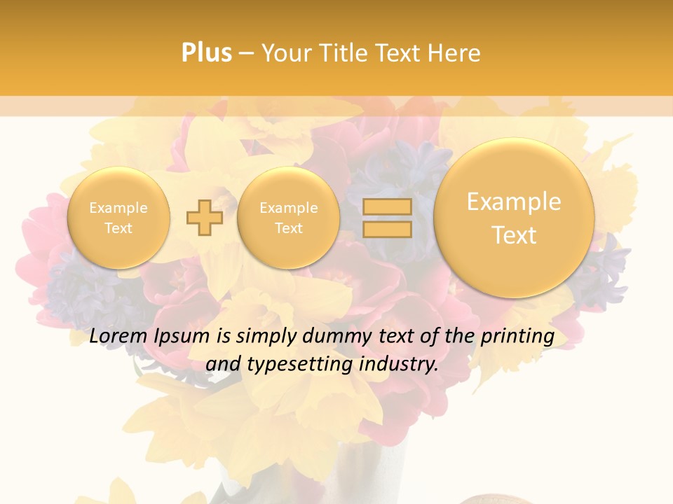 Blue Spring Flower PowerPoint Template