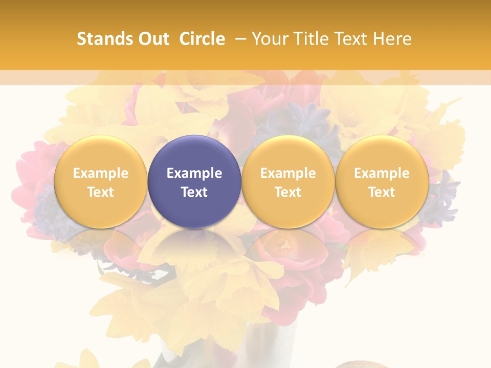 Blue Spring Flower PowerPoint Template