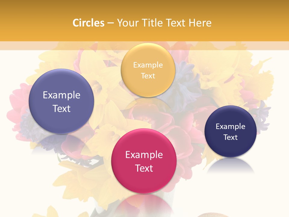 Blue Spring Flower PowerPoint Template