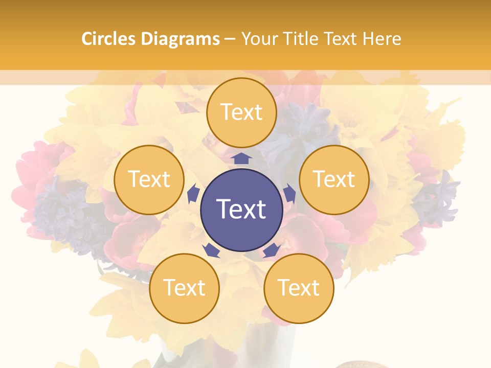 Blue Spring Flower PowerPoint Template